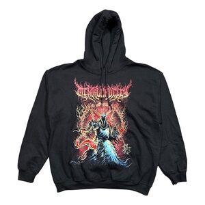 Mental Cruelty Sauron Lord Rings Death Metal Deathcore Band Hoodie Mens XL